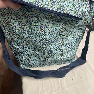 Thirty-One Polka Dot Travel Bag - Blue and Green